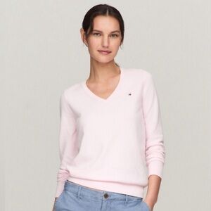 💕TOMMY HILFIGER Women's V-neck LONG Sleeve